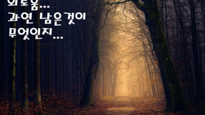 외로움...과연 남은것이 무엇인지...